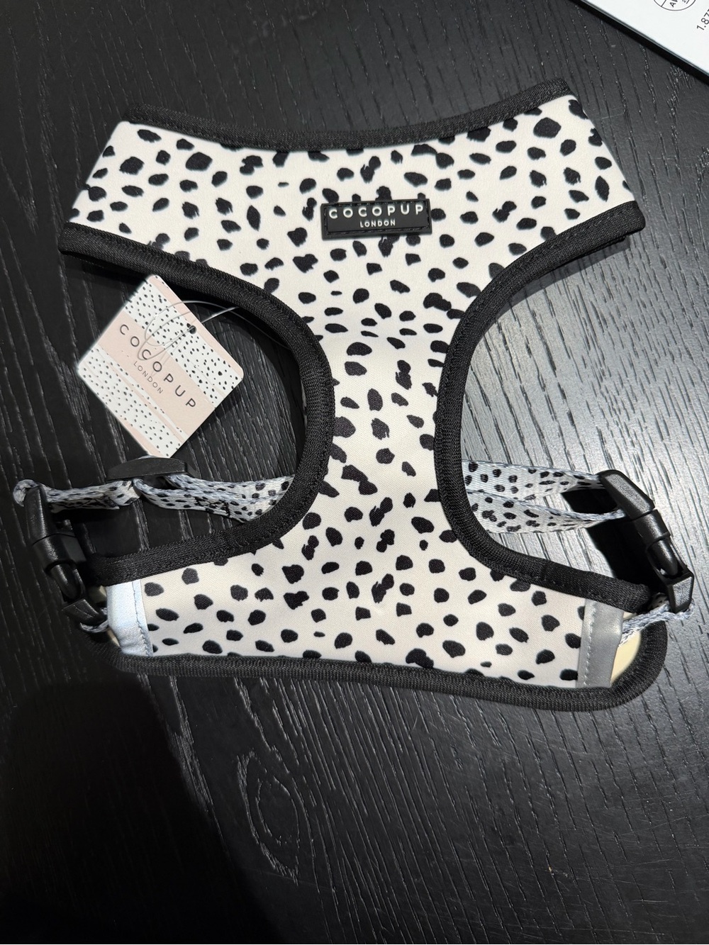 Cocopup London Black & White Spot Dog Harness
